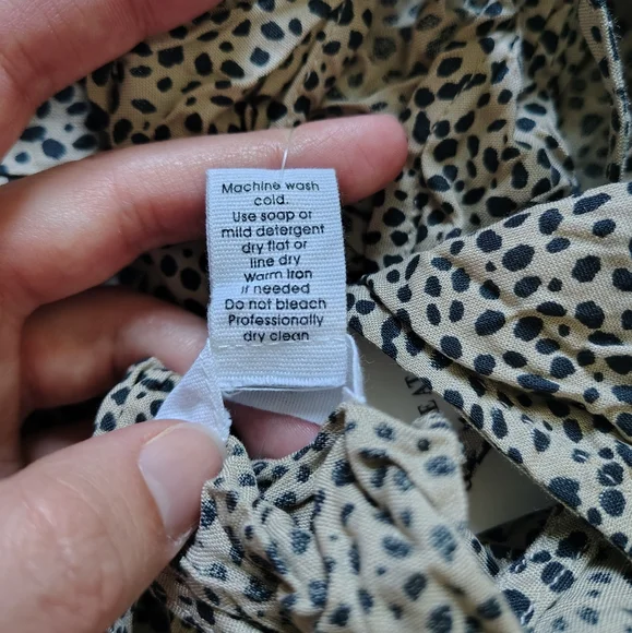 *NWT* Japna Women's Medium Cheetah Print Spaghetti Strap Halter Peplum Top - Picture 2 of 10